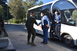 Llegada autoridades comisión hispano-egipcia.