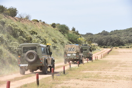 Salida del campo de tiro.