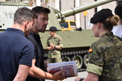 Punto información material exposición.