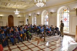 Alumnos durante la charla (Foto OCP Madoc)