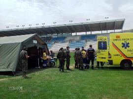 Hospital de campaña desplegado en Lorca 