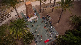 Homenaje a los caídos a vista de drone (Foto:Cbo Altay - BCGBRI XVI)