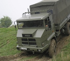 Control del Iveco en una fuerte rampa.