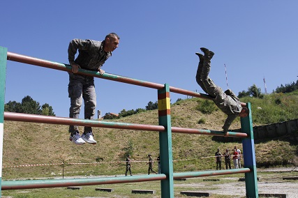 Obstaculo pista de aplicación