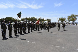 Las unidades listas para ser revistadas