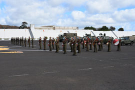 Formación del piquete de honores.