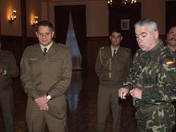 General Director de la Academia de Caballería con el General IGE