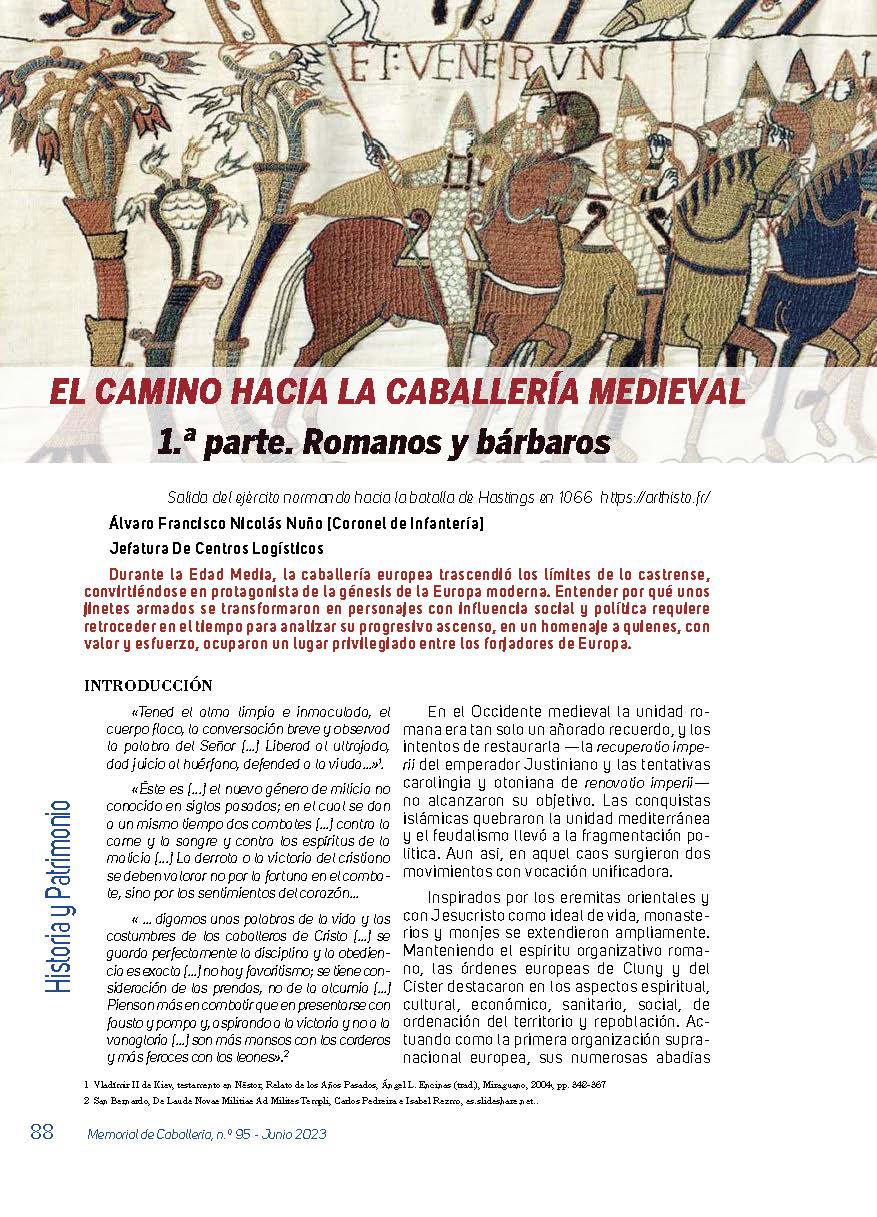 CAMINO HACIA LA CABALLERÍA MEDIEVAL