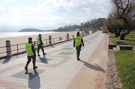 Patrulla por el paseo marítimo de El Sardinero