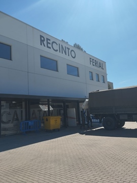 Material campamento ACLOG en ferial de Calatayud