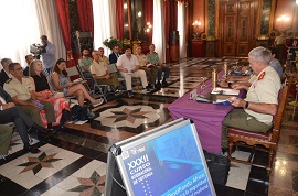 Un instante de la presentación a los medios