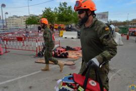 Miembros Lusitania 8 en práctica rescate